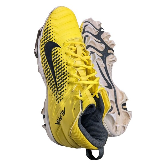 Nike Alpha FastFlex Green Yellow Bk / W Football Cleats Men Size 13 AQ7653-700 - Picture 3 of 5